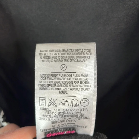 VOLCOM Playa Maxi Dress Open Back Black White Print Fit Bodice Beachy Boho XS - Picture 9 of 11